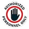 Signmission Authorized Personnel Only 16in Non-Slip Floor Marker, 16" x 16", FD-2-C-16-99966 FD-2-C-16-99966 - alternate 1